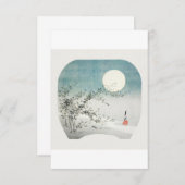 Vollmond und Herbst Blume von Ogat Einladung (Vorne/Hinten)