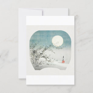 Vollmond und Herbst Blume von Ogat Einladung