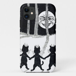 Vollmond und Katzen, Louis Wain iPhone 11 Hülle