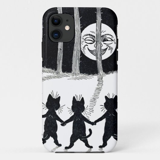 Vollmond und Katzen, Louis Wain Case-Mate iPhone Hülle (Rückseite)