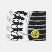 Vollmond und Katzen, Louis Wain Fleecedecke (Vorderseite (Horizontal))