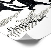 Vollmond und Katzen, Louis Wain Poster (Ecke)