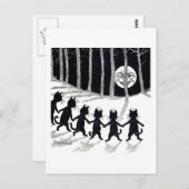 Vollmond und Katzen, Louis Wain Postkarte (Vorne/Hinten)