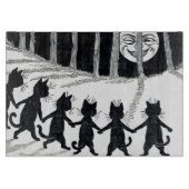 Vollmond und Katzen, Louis Wain Schneidebrett (Vorderseite)