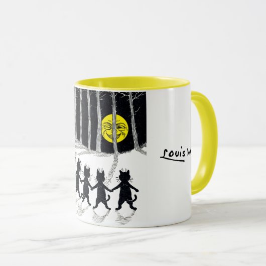 Vollmond und Katzen, Louis Wain Tasse (VorderseiteRechts)