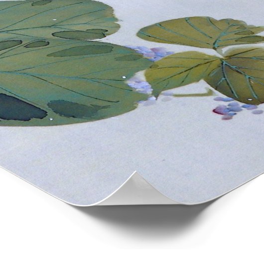 Vollmond und Kudzu Blume, Watanabe Seitei Poster (Ecke)