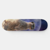 Vollmond und Meerkat, Skateboard (Horizontal)