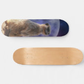 Vollmond und Meerkat, Skateboard (Horizontal)