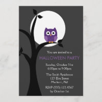 Vollmond und Spooky Owl Halloween