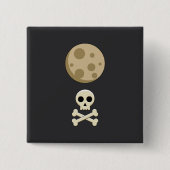 Vollmond und Totenkopf Button (Vorderseite)