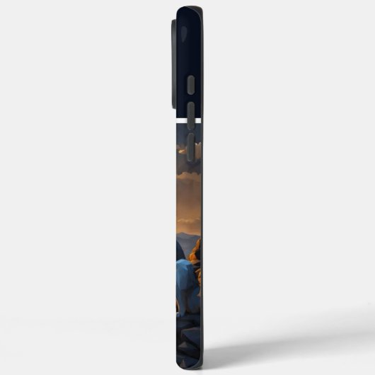 Vollmond- und Wolfshaken Case-Mate iPhone Hülle (Rückseite / Links)