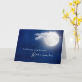Vollmond und Wolke denken Karte (Gelbe Blume)