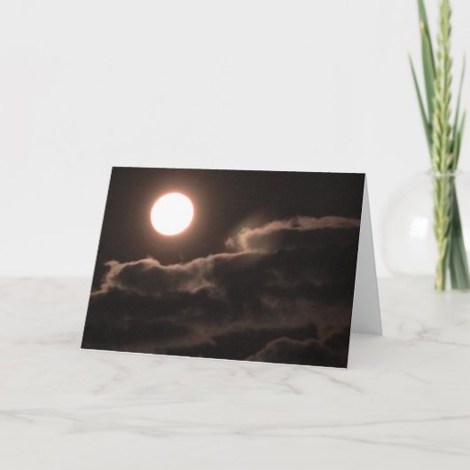 Vollmond- und Wolkenleere 12x18 Dankeskarte (Vorderseite)