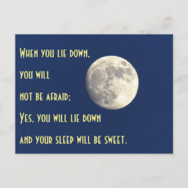 Vollmond und Zitat Postkarte