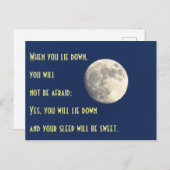 Vollmond und Zitat Postkarte (Vorne/Hinten)