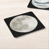 Vollmond-Untersetzer Rechteckiger Pappuntersetzer (angewinkelt)