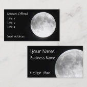 Vollmond-Visitenkarten Visitenkarte (Vorne/Hinten)