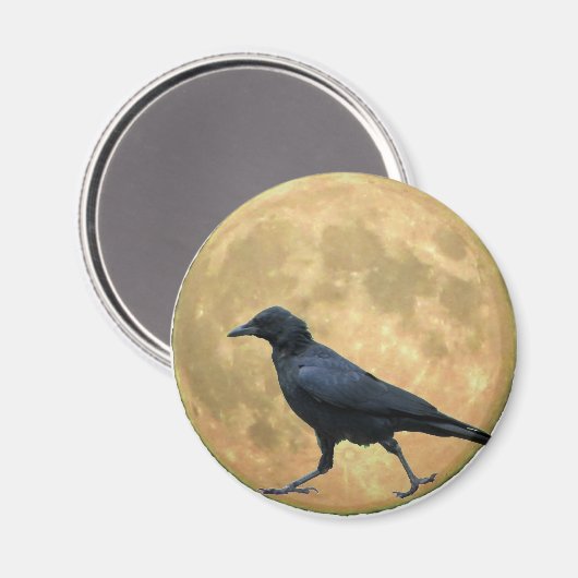Vollmond, Walking Crow Magnet (Vorderseite/Rückseite)