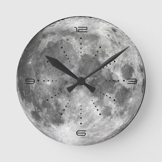 Vollmond-Wall-Uhr Runde Wanduhr (Vorderseite)