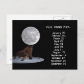 Vollmond Walrus US Eastern Date 2024 Postkarte (Vorne/Hinten)
