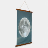 Vollmond Wandteppich Mit Holzrahmen (Gewinkelt)