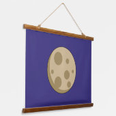 Vollmond Wandteppich Mit Holzrahmen (Gewinkelt)