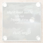 Vollmond Was die Nacht mit Schlafquote zu tun hat Glasuntersetzer (Rückseite)