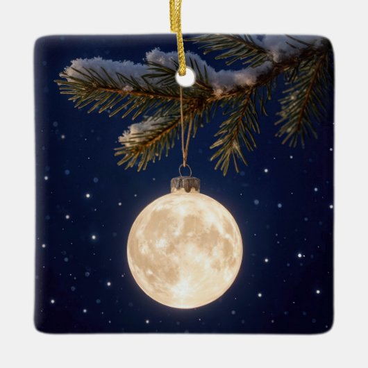 Vollmond Weihnachtsschmuck (Vorderseite)