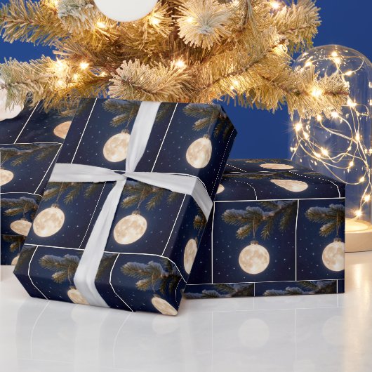 Vollmond Weihnachtsschmuck Geschenkpapier (Feiertage)