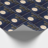 Vollmond Weihnachtsschmuck Geschenkpapier (Ecke)