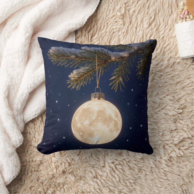 Vollmond Weihnachtsschmuck Kissen (Decke)