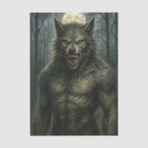 Vollmond Werewolf Dekoupage Tissue Paper