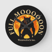 VOLLMOND WERWOLF RUNDE WANDUHR (Vorderseite)