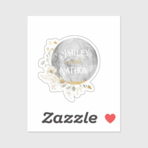 Vollmond-Wildblume Goldmedaille Aufkleber