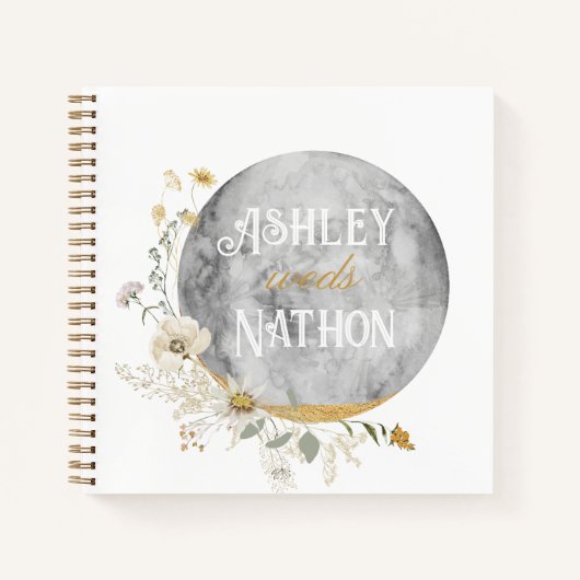 Vollmond-Wildblume Goldmedaille Notizblock (Vorderseite)