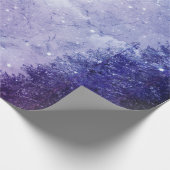 Vollmond Winter Lila Forest Geschenkpapier (Ecke)