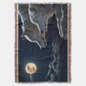 Vollmond-Wölfe Decke (Vorderseite Vertikal)