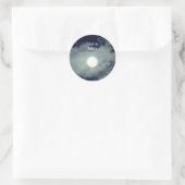 Vollmond Wolken Natur Personalisiert Runder Aufkleber (Tasche)