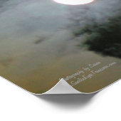 Vollmond Wolken Night Sky Nature Poster (Ecke)
