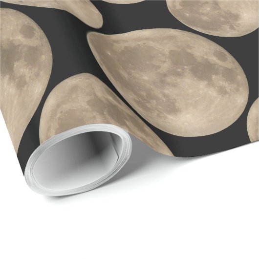 Vollmond Wrapping Paper Romantisches Moon Gift Pap Geschenkpapier (Rolleneckpunkt)