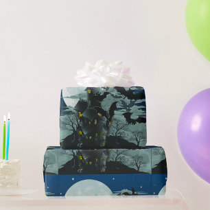 Vollmond-Wrapping-Papier für das Spuk Haus Geschenkpapier