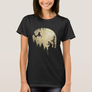 Vollmond-Zauberkatze Fledermäuse Halloween T-Shirt