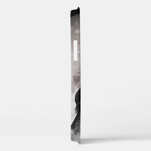 Vollmond Zuckerschädel Dunkle Maske & blaue Augen Case-Mate iPhone Hülle (Rückseite / Rechts)