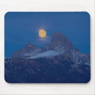 Vollmondaufgang Grand Teton Driggs, Idaho Mousepad