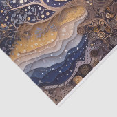 Vollmondaufstieg, Baum des Lebens, Himmelsthema Seidenpapier (Ausschnitt)
