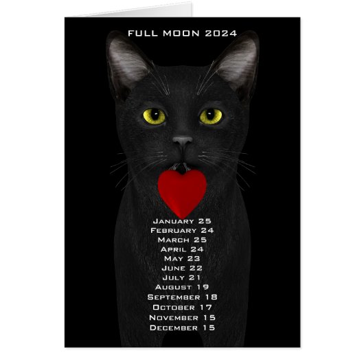 Vollmonddaten 2024 - Europa Datum (Vorne)