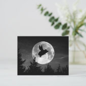 Vollmondflugschwein Postkarte (Stehend Vorderseite)
