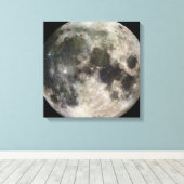 Vollmondfoto Leinwanddruck (Insitu (Holzboden))