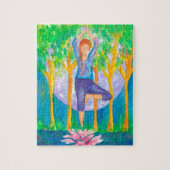 Vollmondfrau Yoga-Pose Puzzle (Vertikal)