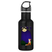 Vollmondfuchs Edelstahlflasche (Vorderseite)